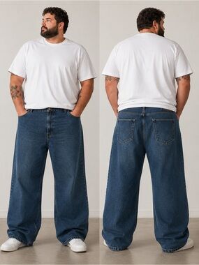 NWT Faded Glory Men’s Relaxed Fit Jeans 38x30 Medium Wash Denim